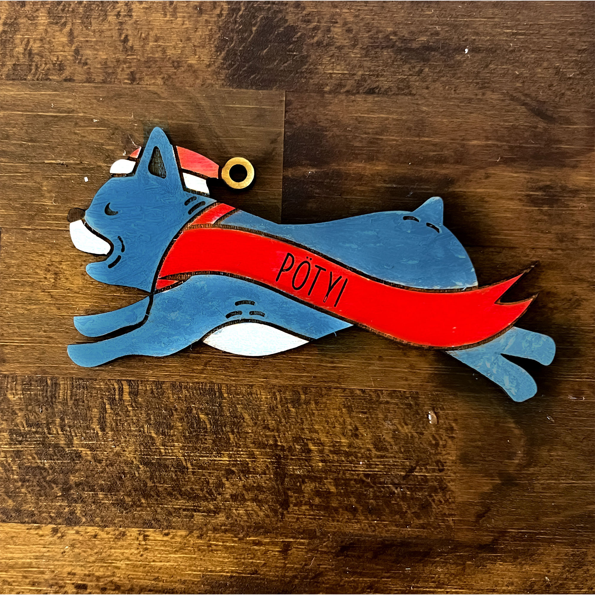 Francia bulldogos Karácsonyi dísz