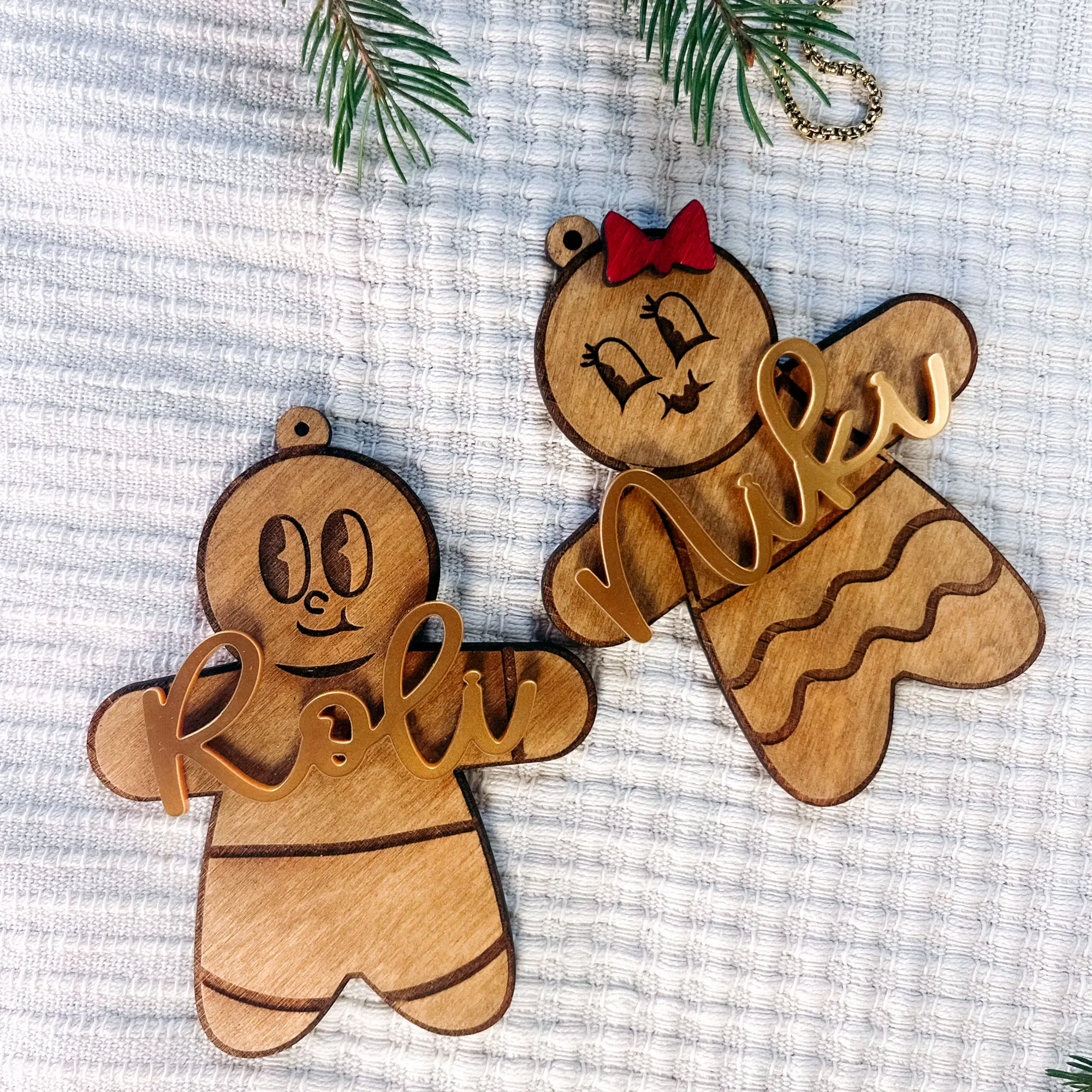 Egyedi mézeskalács karácsonyfadísz szett