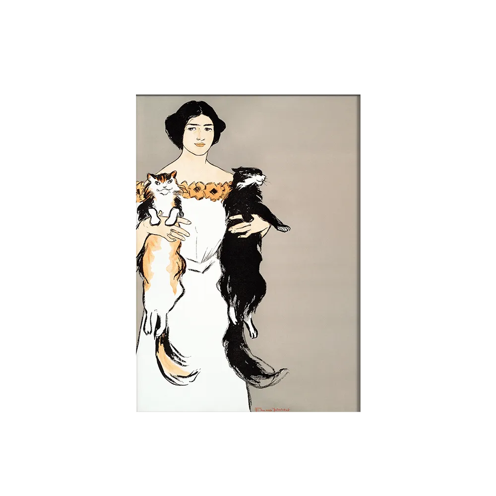 Francia hölgy macskákkal