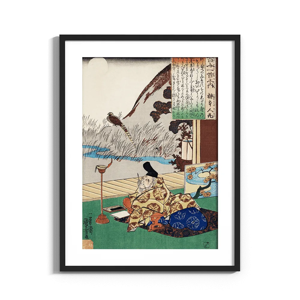 Japán író madárral