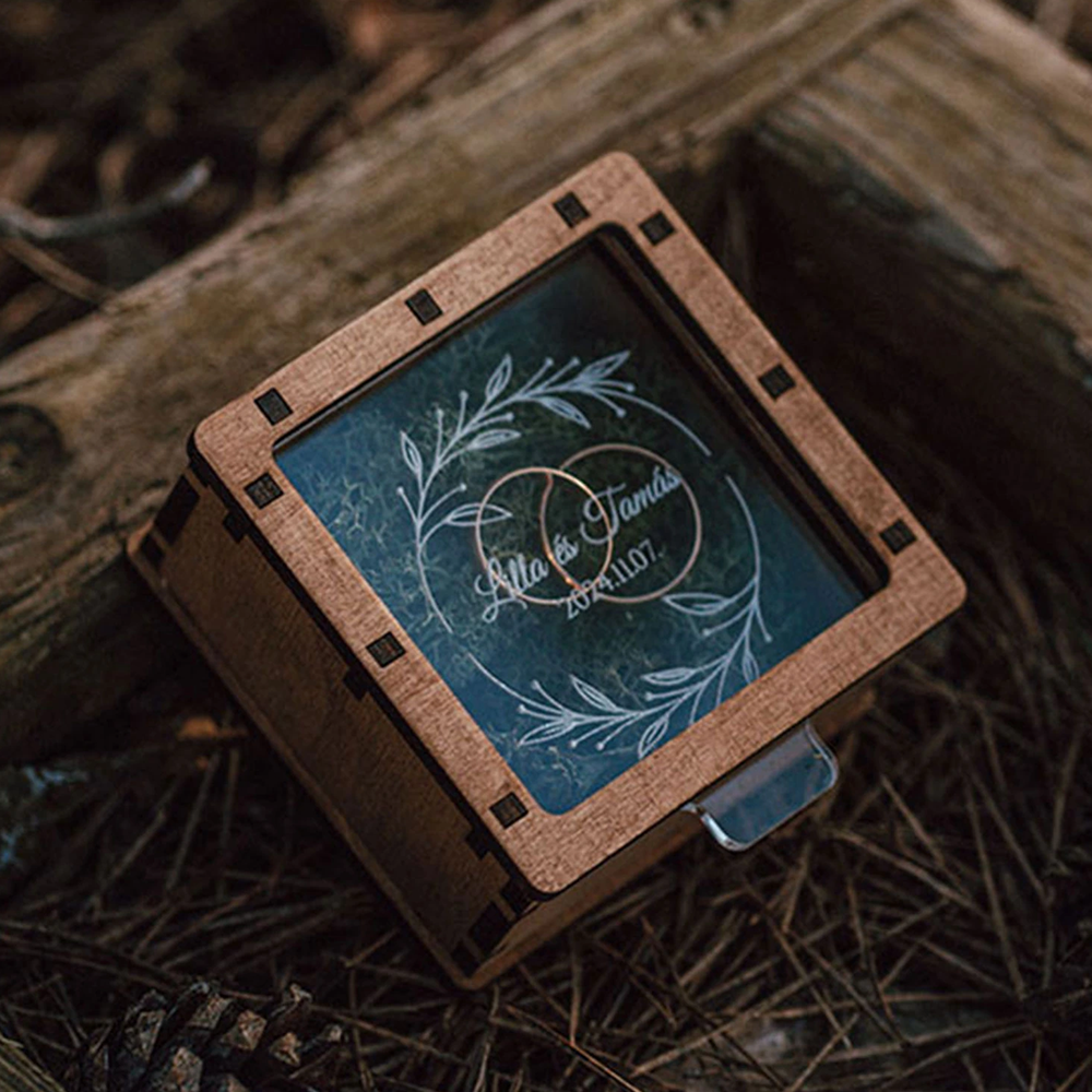 Egyedi Feliratos Gyűrűtartó doboz